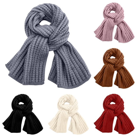 Lispipm Women's Winter Knitted Scarf Windproof Warm Thickened Soft Long Shawl for Students and Ladies Daily Shopping Travel Beige