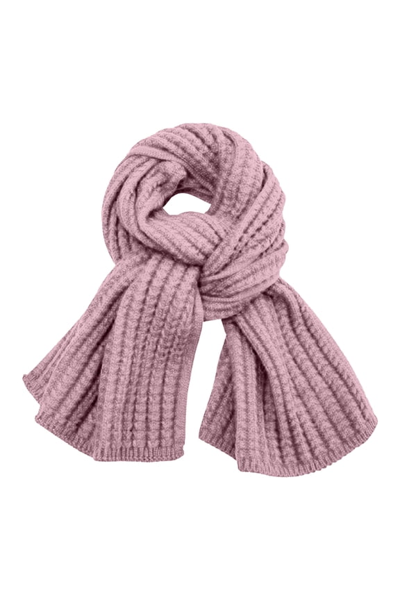 Women's Winter Knitted Scarf Windproof Warm Thickened Soft Long Shawl for Students and Ladies Daily Shopping Travel Pink