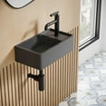 thumbnail image 1 of Lisse 16" Rectangle Concrete Wall-Mount Bathroom Sink in Dark Grey, 1 of 12
