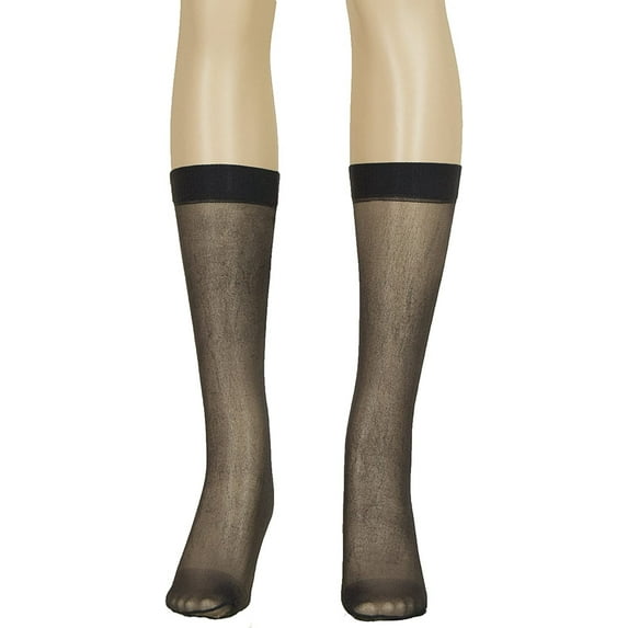 Lissele Full Support Women's Plus Size Knee High 3 Pack Off-Black, XXXL