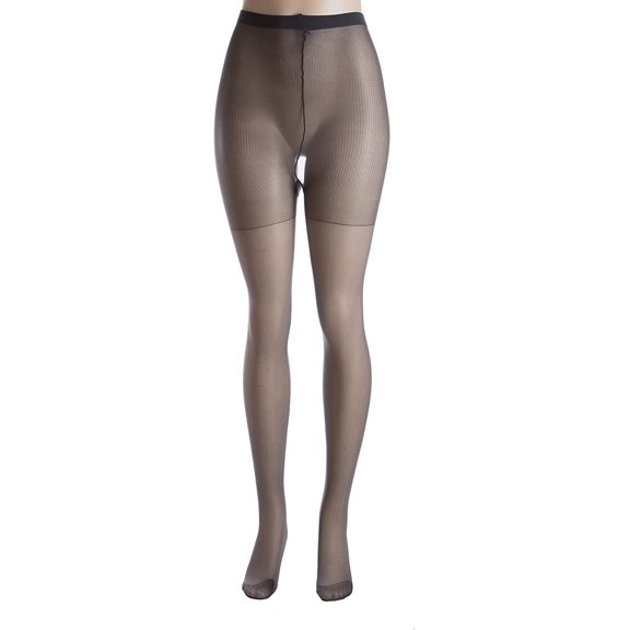 Lissele Women's Plus Size Silken Sheer Pantyhose With Spandex Pack of 3 Off-Black, 7x
