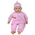 thumbnail image 1 of Lissi: 16" Talking Baby Doll - Pink & White Striped Butterfly Onesie, Matching Hat, 24 Interactive Sounds, Soft Body, Roleplay Toy, Kids-Toddlers 2+, 1 of 7