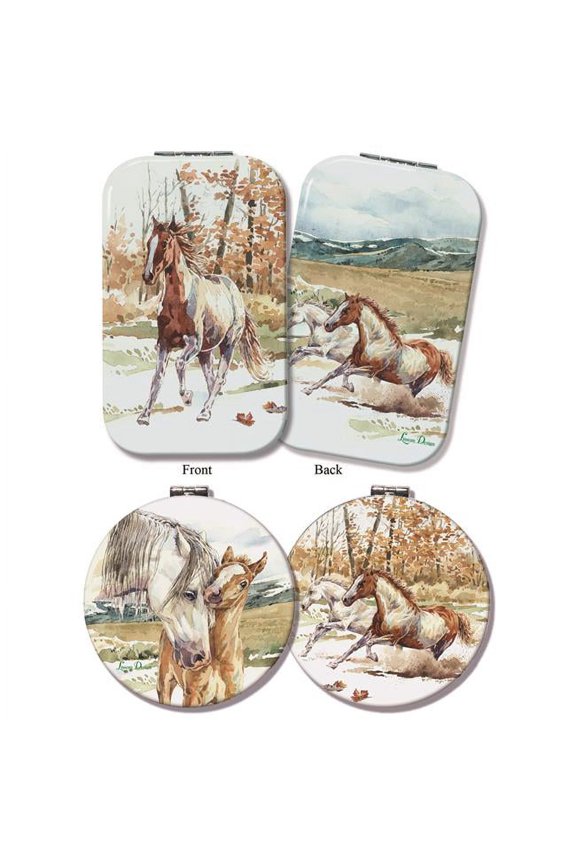 2 Wild Mustang Compact Mirror Set