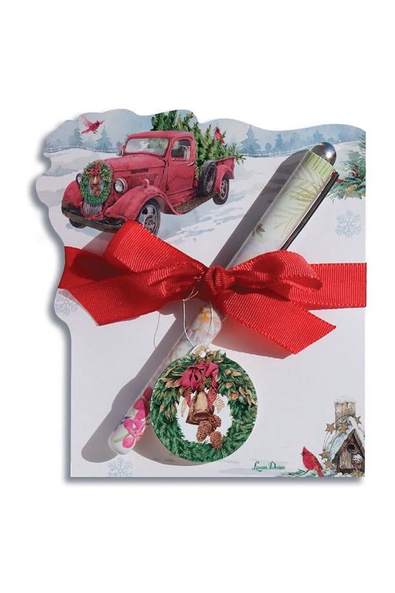 22073 Winter Pickups Diecut Notepad