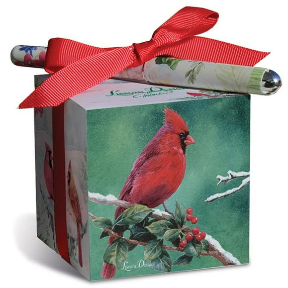 Lissom Design 24078 3 x 3 x 3 in. Winter Harmony Paper Block Set, Multi Color