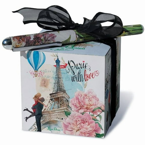 Lissom Design 24071 3 x 3 x 3 in. Paper Block Set - From Paris with Love