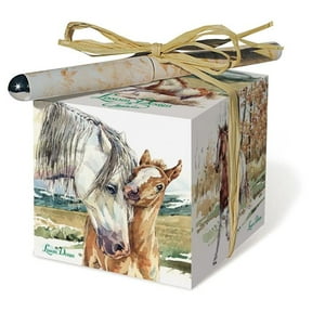 Lissom Design 24069 3 x 3 x 3 in. Paper Block Set - Wild Mustang