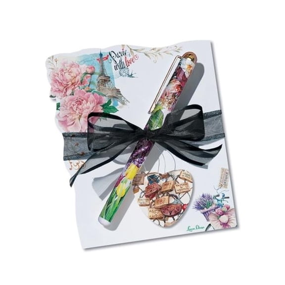 Lissom Design 22071 4.37 x 5.37 in. Die Cut Notepad - From Paris with Love