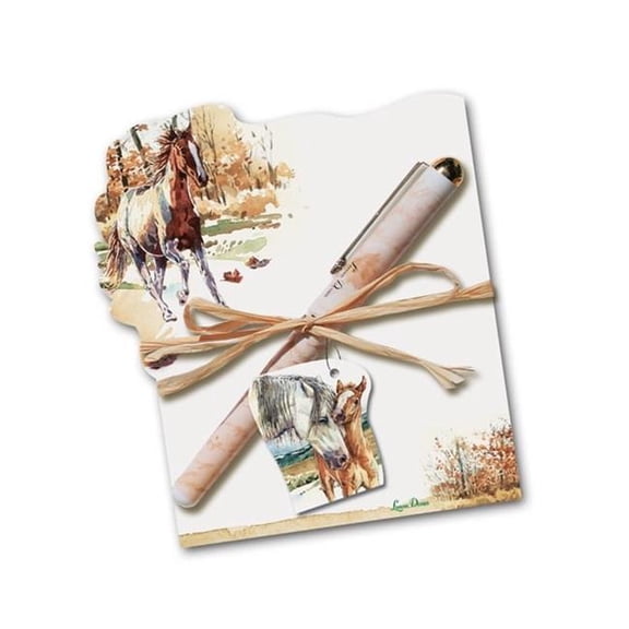 Lissom Design 22069 4.37 x 5.37 in. Die Cut Notepad - Wild Mustang