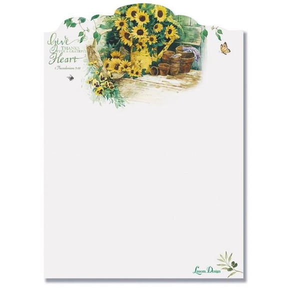 Lissom Design 28075 4 x 4.75 in. Sticky Notepad, Faith Hope Love - Set of 3