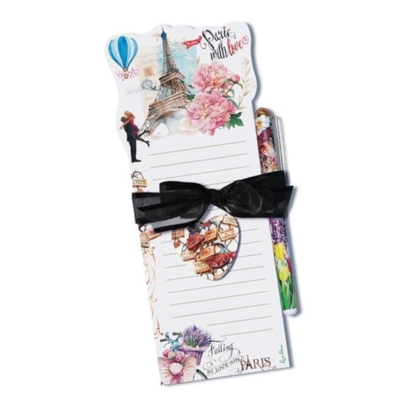 Lissom Design 21071 8.75 x 3.75 in. Die Cut List Pad - From Paris with Love
