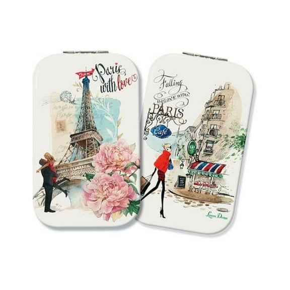 Lissom Design 61071 2.25 x 3.75 x 0.38 in. Compact Mirror - From Paris with Love