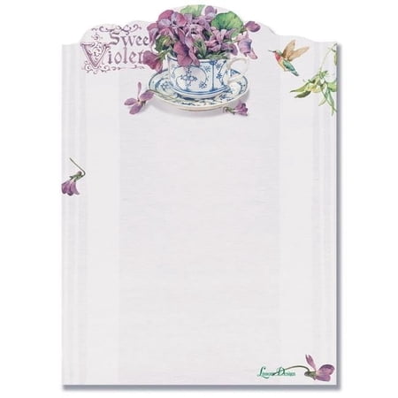 Lissom Design Sweet Violets Sticky Notepad