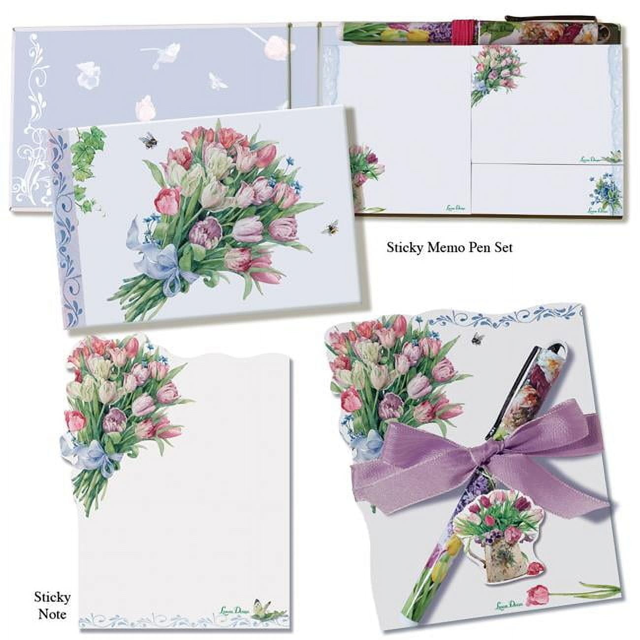 Lissom Design  Tulips 3 Notepad Pen Sets