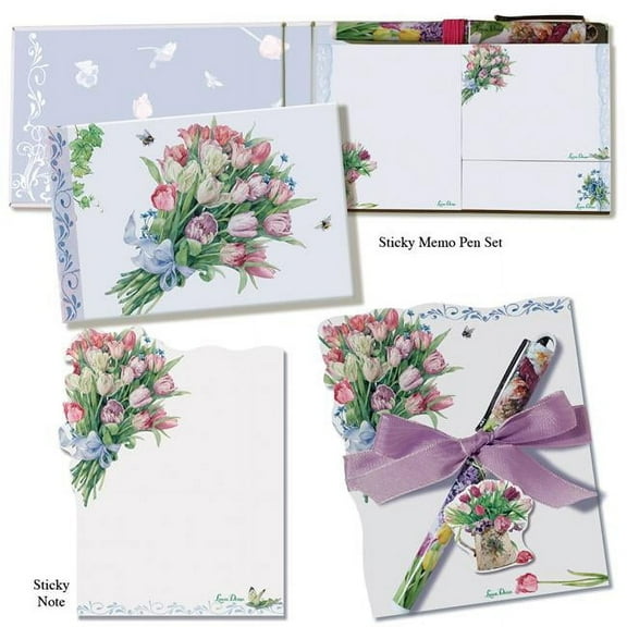 Lissom Design Tulips 3 Notepad Pen Sets