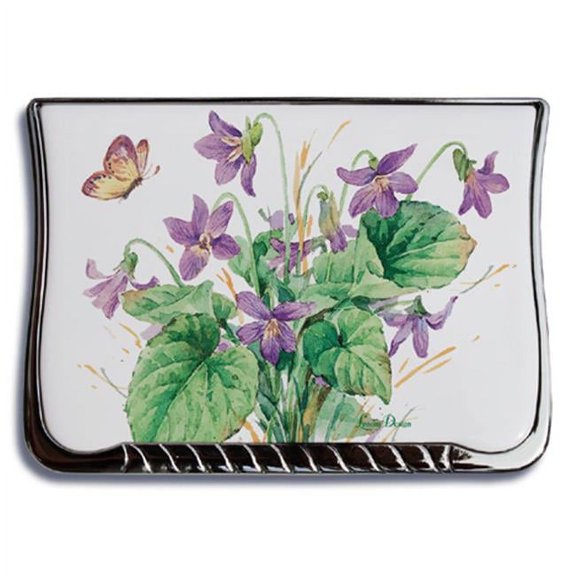 Lissom Design  Violets Compact Mirror