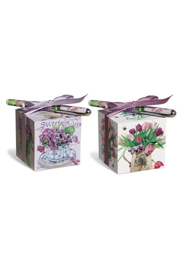 W24074 Floral Affection 2 Paper Block Pen Sets