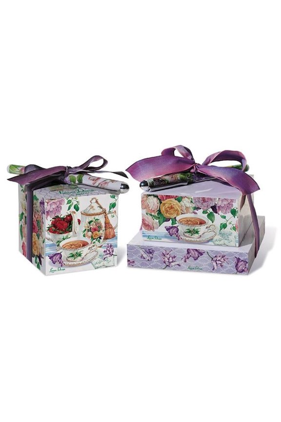 W24255 Tea Time 2 Stacking Paper Block Pen Sets