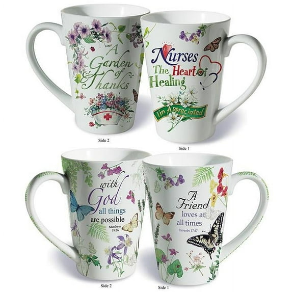 Lissom Design W35047 Carrillo 2 Piece Friends & Nurses Fine Porcelain Gift Mug Set