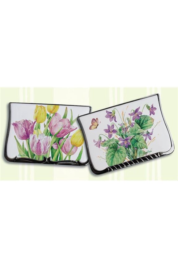 W61026 2 Piece Enchanted Garden Compact Mirror Set