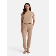 Lissome Women’s Super Soft Jersey Knit Dolman Sleep Top and Jogger Pants Pajama Set, 2-Piece, Sizes S-3X