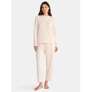 Lissome Women's Luxe Scuba Knit Top and Pants Pajama Set, 2-Piece, Sizes S-3X