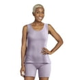 thumbnail image 1 of Lissome Women's and Women’s Plus Hacci Knit Ribbed Tank Top and Bike Shorts Lounge Set, 2-Piece, Sizes S-4X, 1 of 5