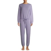 Lissome Women's and Women's Plus L/S French Terry 2-Piece PJ Set