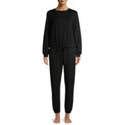 Lissome Women's and Women's Plus L/S French Terry 2-Piece PJ Set