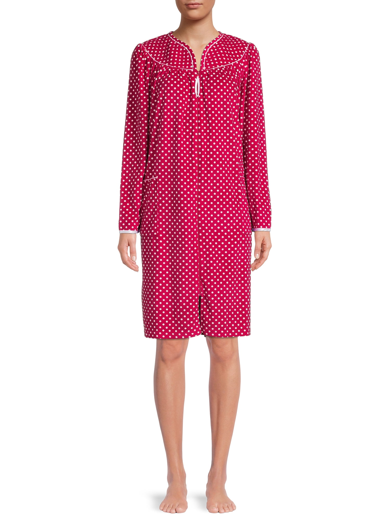 Lissome Women's and Women's Plus Long Sleeve Zip Front Diamond Fleece ...