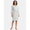 thumbnail image 1 of Lissome Women’s Soft Double Brushed Waffle Knit Wrap Robe, Sizes S-4X, 1 of 4
