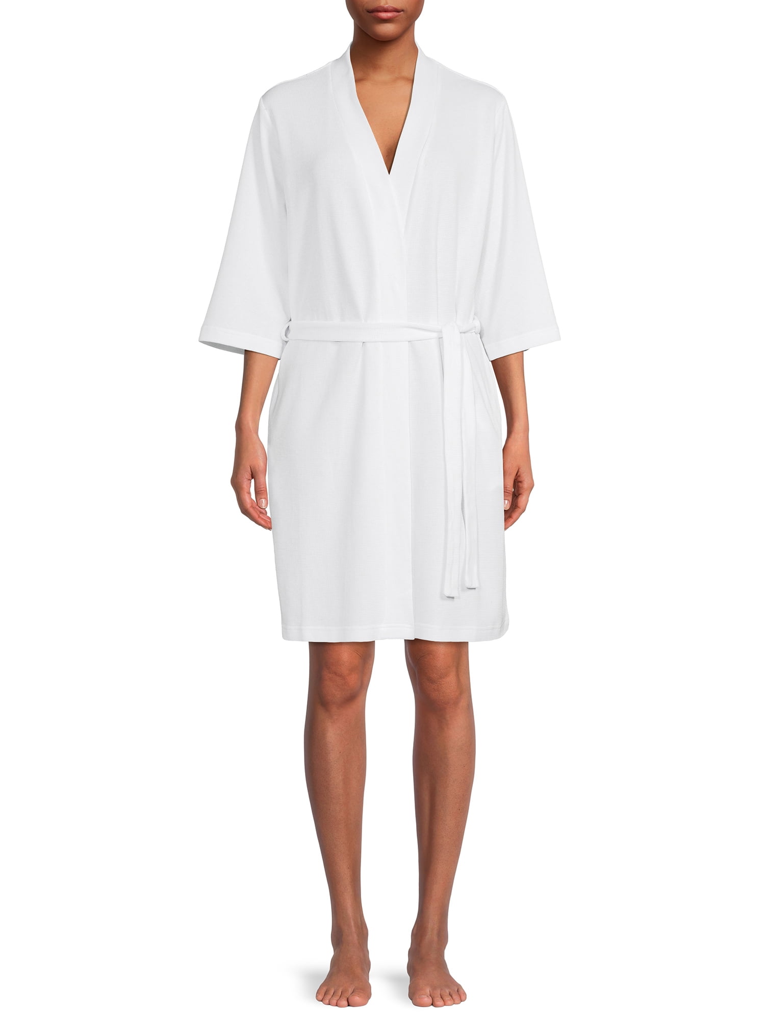 Lissome Women's and Women's Plus Size Waffle Knit Wrap Robe