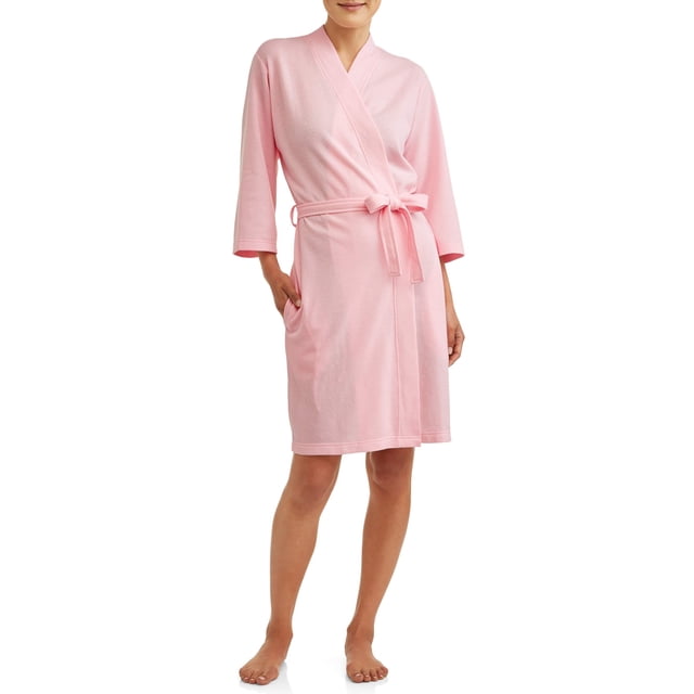 Lissome Women's and Women's Plus Size Waffle Knit Wrap Robe