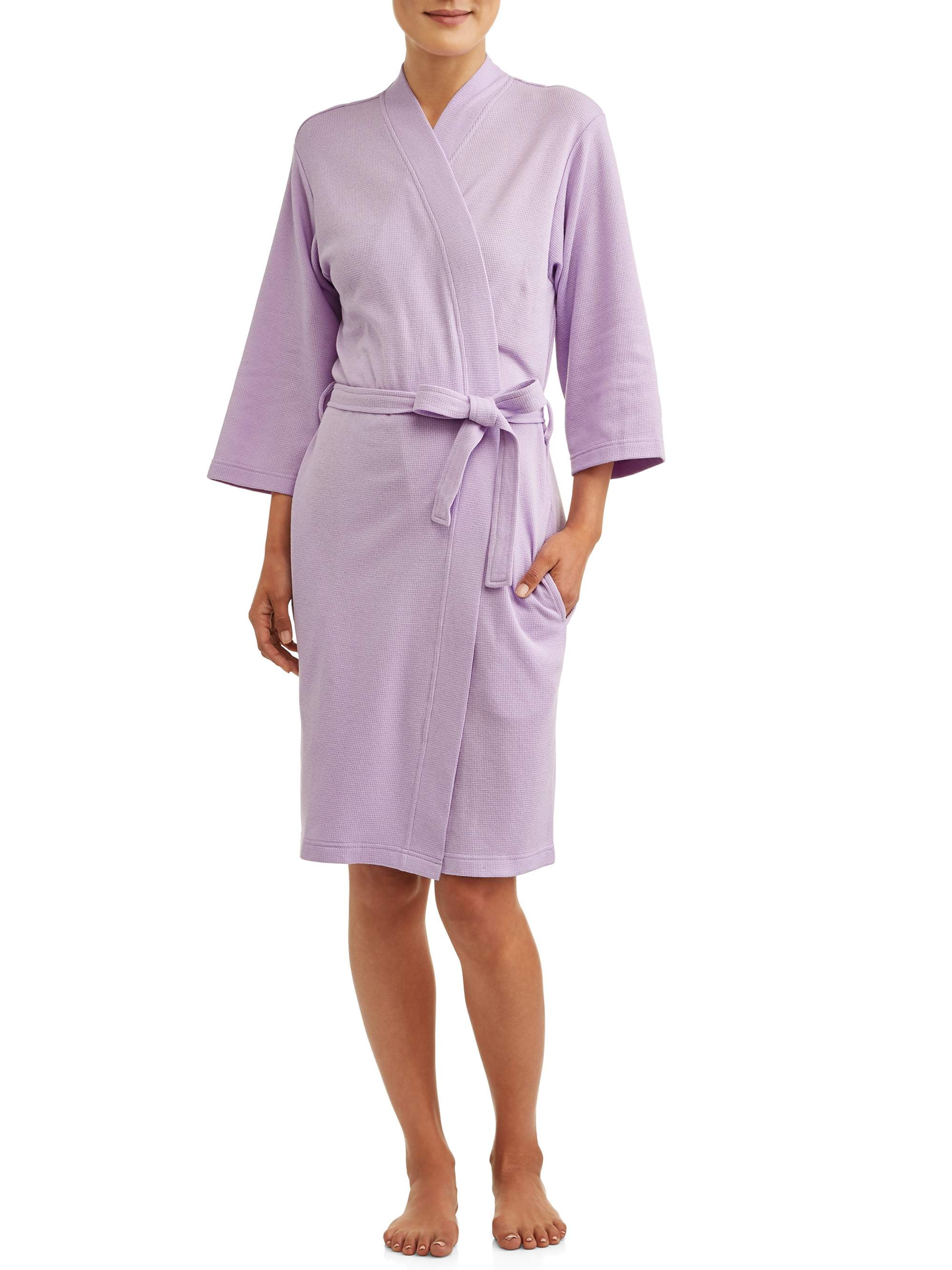 Lissome Women's and Women's Plus Size Waffle Knit Wrap Robe