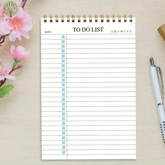 To Do List Notebook, Daily To Do List Notepad, Things To Do Notepad, Weekly To Do List Notepad, Spiral Bound Portable Schedule Organizer with Checklist Layout for Work 5.5x8.5 Inch 1Pcs