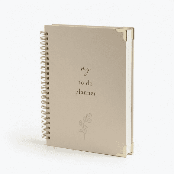 To Do List Notebook, Daily Planner for Women, Undated Productivity Planner with Task Lists, Notes, Health Tracker, Meal Planner, Office Supplies, Beige