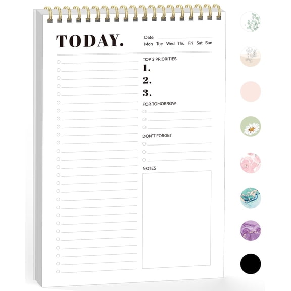To Do List Notepad (6.5 x9.8), To Do List Notebook for Work, Undated Daily Planner Organizer for Tasks Checklist & Goal Planning, To Do List Perfect for Office, School