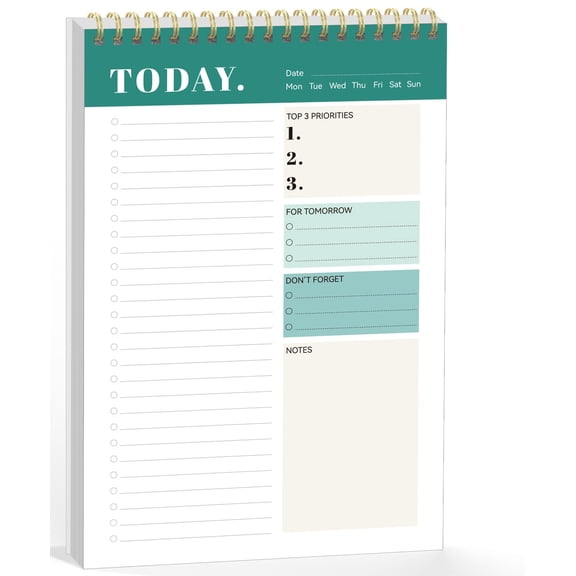 To Do List Notepad (6.5 x9.8), To Do List Notebook for Work, Undated Daily Planner Organizer for Tasks Checklist & Goal Planning, To Do List Perfect for Office, School