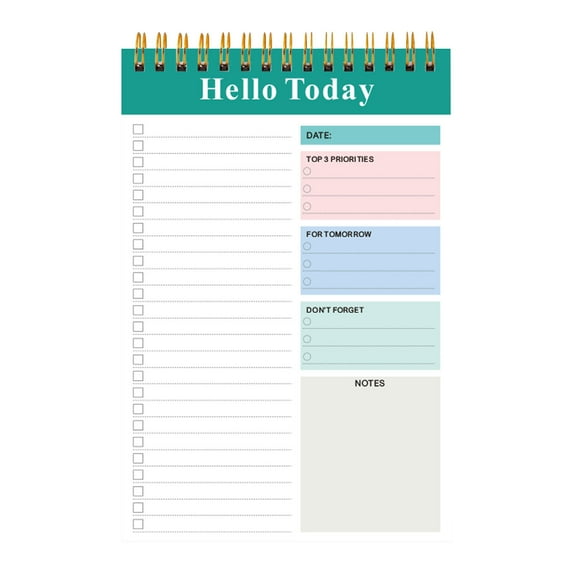 To Do List Notepad Beautiful To Do List Notebook - Aesthetic Daily Planner Daily Planner Spiral Large with 52 Sheets Perfect for Teacher Student Office Home and School Supplies