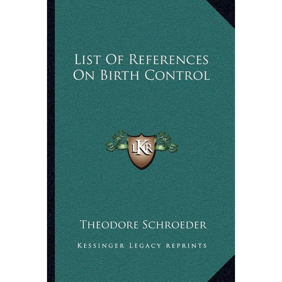 List Of References On Birth Control (Paperback)