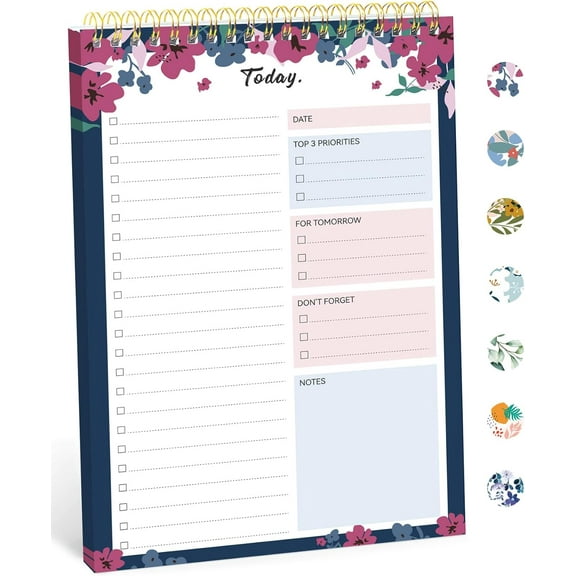 To Do List Pad - To Do List Notebook for Work with 52 Sheets, Undated Daily Planner Perfect for Daily Tasks and Goal Setting, To Do List Notepad Suitable for Office, Home and School