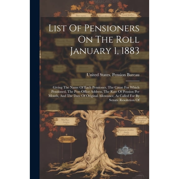 List Of Pensioners On The Roll January 1, 1883: Giving The Name Of Each Pensioner, The Cause For Which Pensioned, The Post-office Address, The Rate Of Pension Per Month, And The Date Of Original Allow