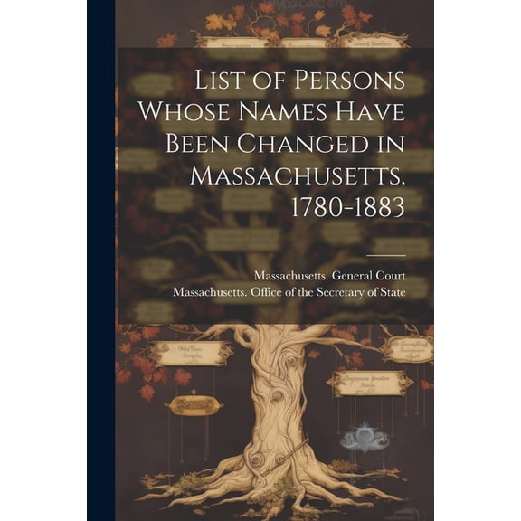 List of Persons Whose Names Have Been Changed in Massachusetts. 1780-1883 (Paperback)
