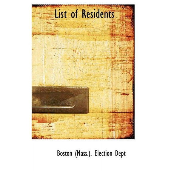 List of Residents (Hardcover)