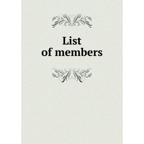 List of members (Paperback)