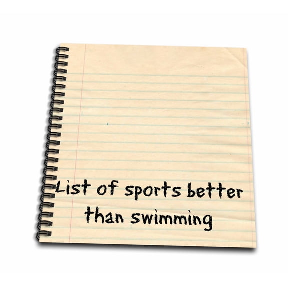3dRose, List of sports better than swimming, Mini Notepad 4 x 4 inch