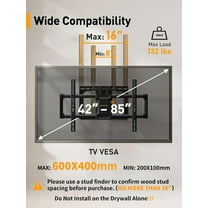 Listed Full Motion TV Wall Mount for 42-85 inch TVs up to 132 lbs