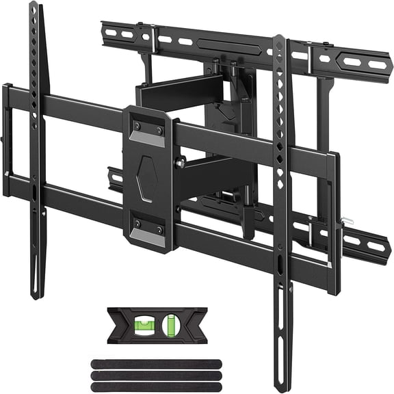 Full Motion TV Wall Mount for 42-85 Inch TVs, Fits 16 18 or 24 Inch Studs, Swivel Tilt Extension Bracket, Max VESA 600x400mm, 110 Lb Capacity