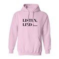 thumbnail image 1 of Listen, Linda. . . Adult Hooded Sweatshirt, 1 of 3