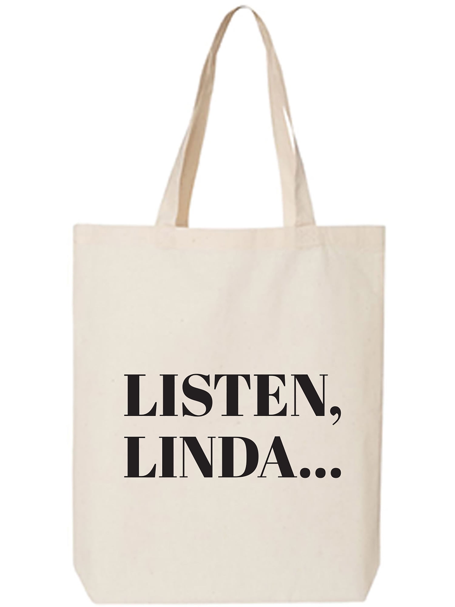 CafePress 'I'm Listening' Canvas Tote Bag - Reusable Natural Canvas Shopping Bag, Two Sizes - View #5